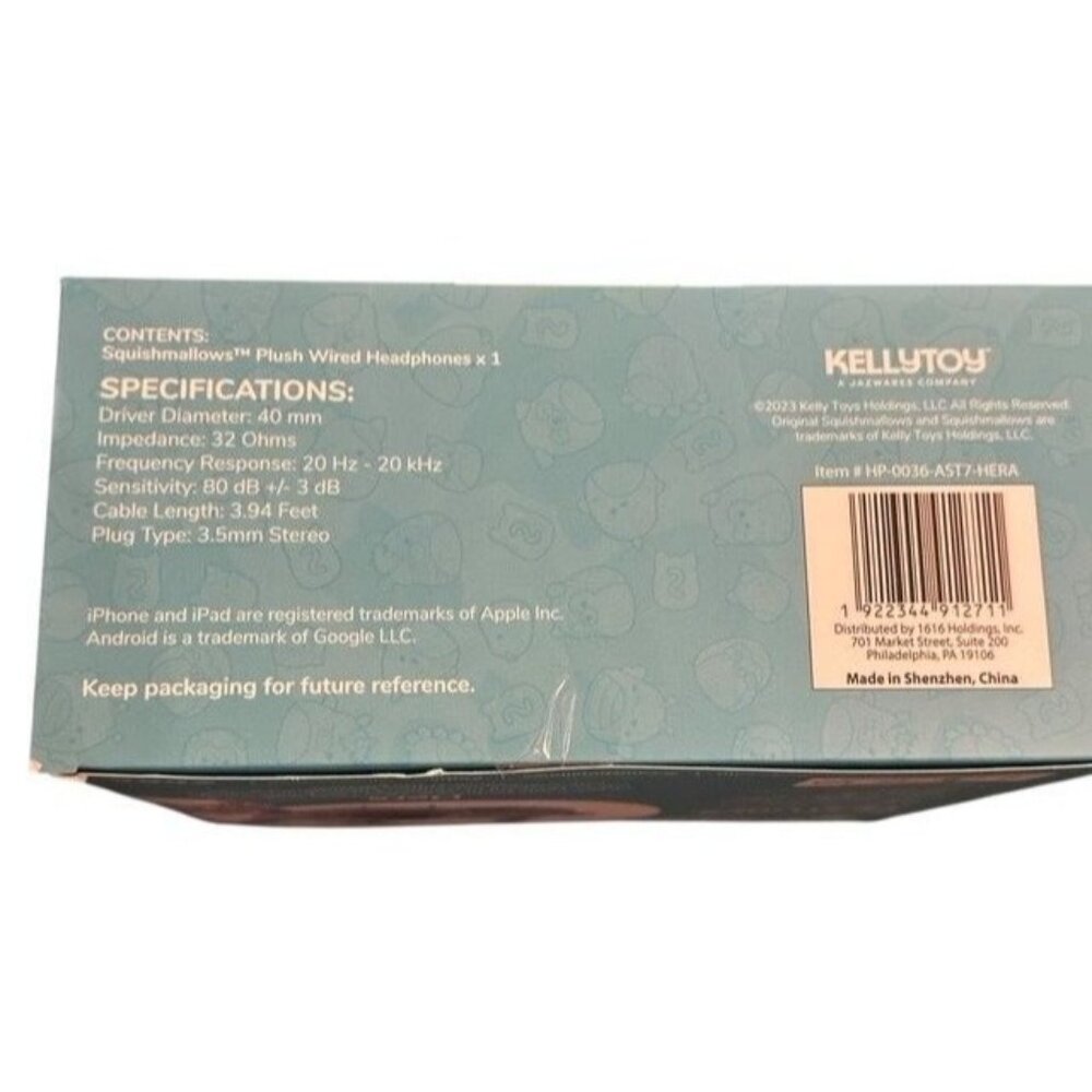 Squishmallows Hera Cheetah Plush Lightweight Wired Headphone New in Box SOLD OUT - Picture 11 of 14